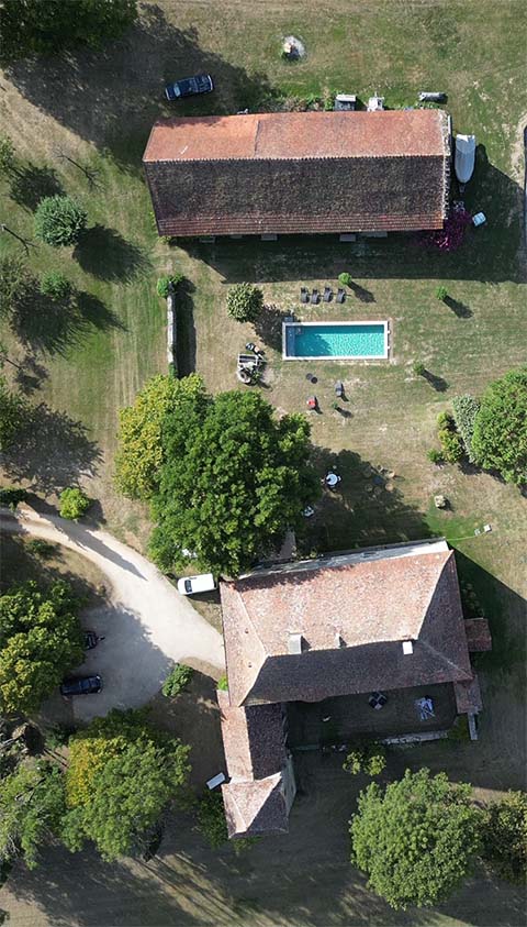 Château de Beyrin vu d'un drône